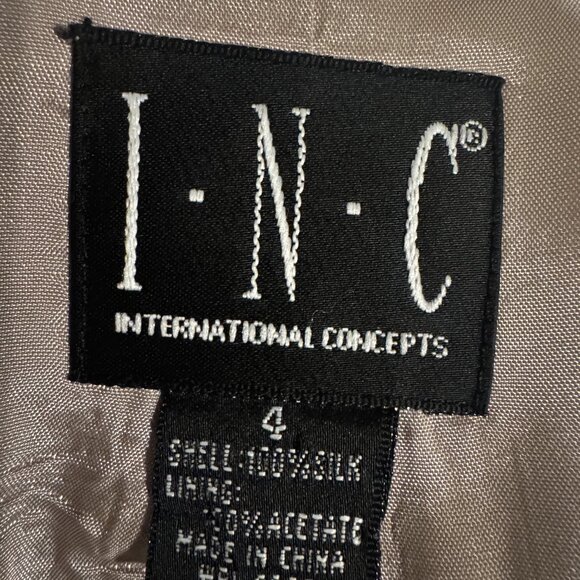 INC Silver Tailored  3/4 Length Formal Jacket for evening affairs and events S 4 - Picture 5 of 5